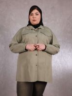 تونیک مانتویی کتان - تصویر 5