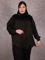 شومیز ساتن قواره دار - تصویر 8