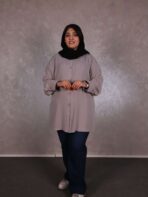 مانتو حریر یقه مردانه - تصویر 5