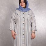 مانتو لینن یقه ایستاده