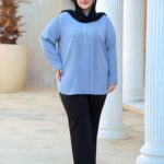 شومیز یقه چین دار قواره دار