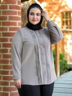شومیز یقه چین دار قواره دار - تصویر 4