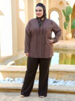 شومیز یقه چین دار قواره دار - تصویر 5