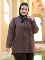 شومیز یقه چین دار قواره دار - تصویر 10