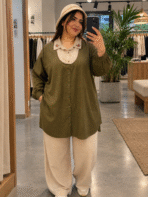 تونیک یقه گلدوزی