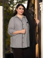 تونیک مانتویی تک جیب