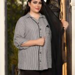 تونیک مانتویی تک جیب