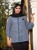 تونیک مانتویی تک جیب - تصویر 5