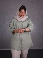 تونیک قواره دار راه راه - تصویر 9