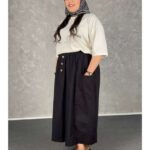 دامن لینن قواره دار