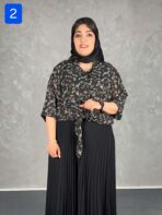 شومیز حریر گره ای سایزبزرگ - تصویر 8