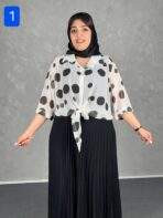 شومیز حریر گره ای سایزبزرگ
