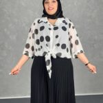شومیز حریر گره ای سایزبزرگ