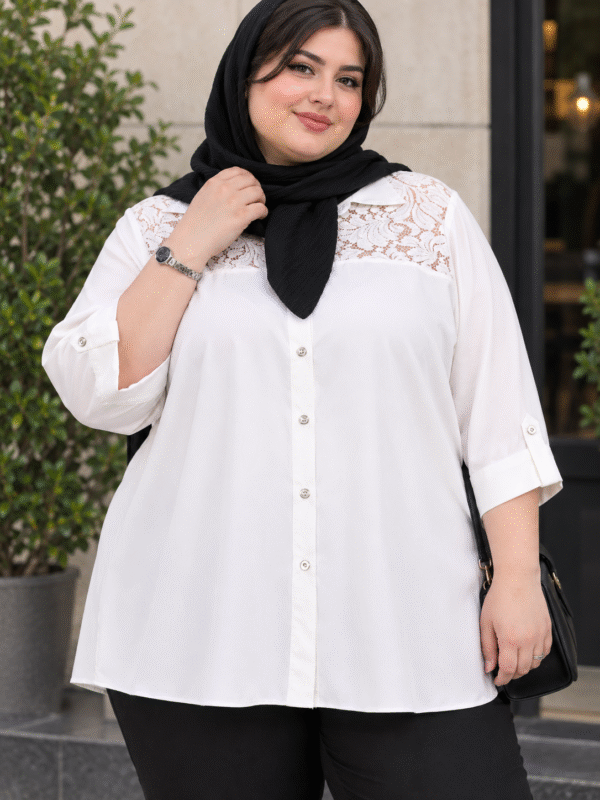شومیز قواره دار گیپوردوزی