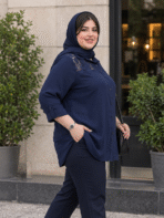 شومیز قواره دار گیپوردوزی - تصویر 6